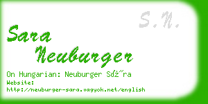 sara neuburger business card